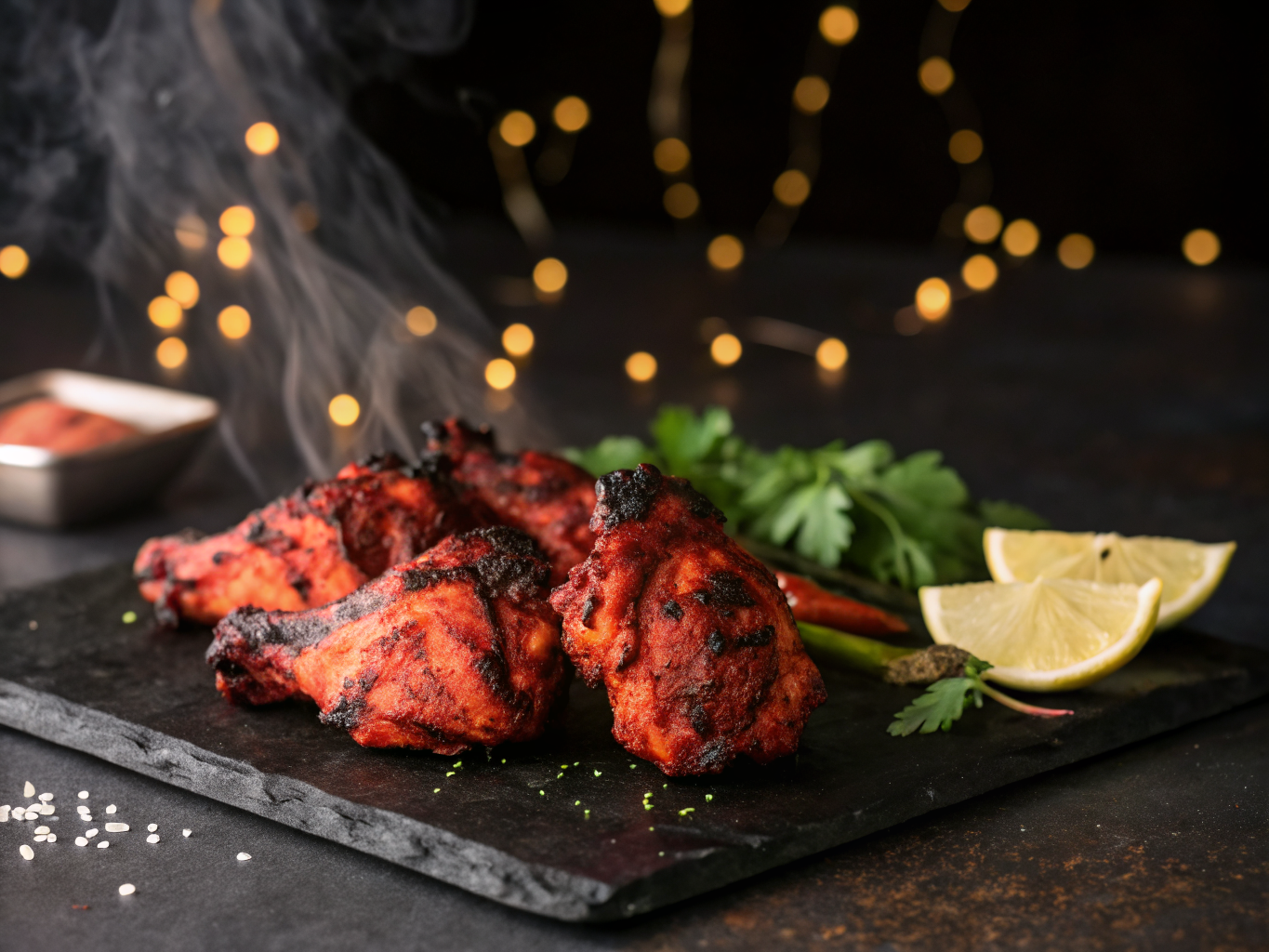 Detalle de marinado tandoori